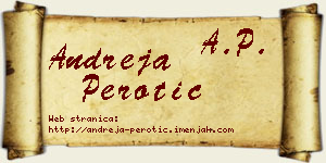 Andreja Perotić vizit kartica